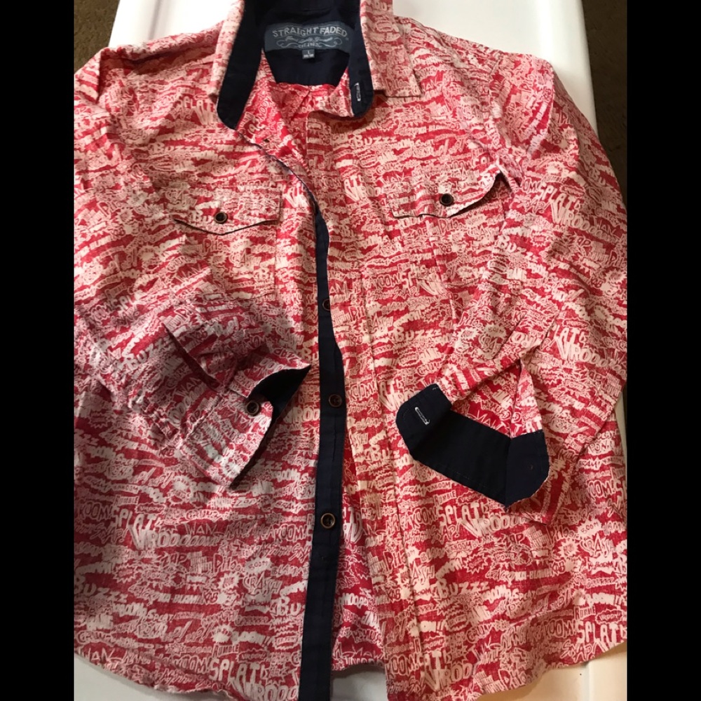 Boys long sleeve shirt size 14/16 by straight faded